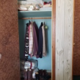 Closet Lot, Includes Bedspreads, Clothing, Boots