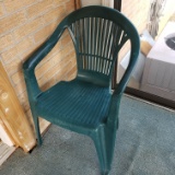Green Plastic Patio Chair  