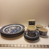 17 Piece Churchill Willow Dinnerware