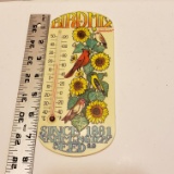 Sunbeam Plastic Thermometer with Birds and Sunflowers