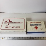 Lot of 2 Vintage First Aid Kits, Large One is Metal
