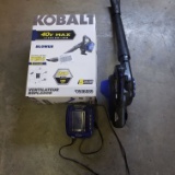 Kobalt 40V Max Lithium Ion Blower With Box, Battery, Charger and Papers
