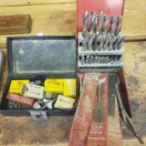 Box Lot of Drills Bits and Craftsman Router Bits
