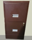 2 Drawer Metal Locking Filing Cabinet with Keys