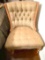 Gorgeous Vintage Tufted Accent Chair with Queen Anne Legs
