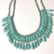 Pretty Turquoise Colored Stone Bib Style Necklace