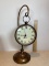Decorative Hanging Clock on Hook with Brass Finish
