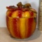 Ceramic Pumpkin Jar with Vine Top