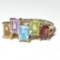 10K Gold Ring with Multi-Colored Stones Size 8