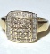 14K Gold Ring with Clear Stones Size 7