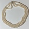 Nice 3 Strand Pearl Necklace with Sterling Silver Locking Clasp