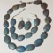 3 Piece Natural Oval Stone Necklace, Bracelet & Earrings - Never Worn