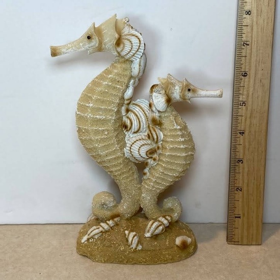 Decorative Seahorse Figurine Made of Molded Resin