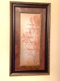 Framed Inspirational Art “Phil 4:13, I Can Do Everything Through Him Who Gives Me Strength”