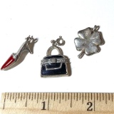 Lot of 3 Sterling Silver Charms