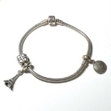 Pandora Bracelet with Sterling Charms