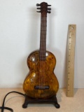 Awesome Glass Guitar Lamp with Cast Iron Base