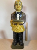 Tall Ceramic Waiter Statue