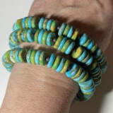 Pretty Multi-colored Stone Bracelet with Magnetic Clasp