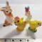 Vintage Small Chalkware Easter Figurines, Rabbits and Chicks