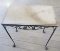 Wrought Iron Patio Side Table, Plexiglas Top