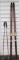 Vintage LL Bean Wood Hickory Sole Snow Skis with Poles