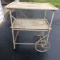 Antique Collapsible Tea Cart/Server, Wood and Metal Art Deco