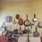 Great Wall Lot of Vintage Kitchen Items and Metal Wall Shelf