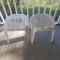 Lot of 2 Hard Plastic Patio Tables