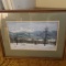 Framed, Signed Painting of Snow Covered Mountains