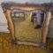 Antique Ornate Wood Framed Mirror 