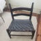 Antique Woven Seat Bedside Chair/Stool