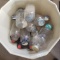 Tub With Vintage Glass Canning Jars