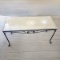 Wrought Iron Patio Coffee Table with Plexiglas Top