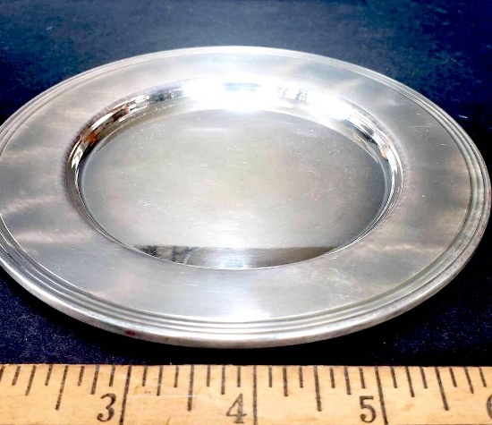 Sterling Silver 6” Bread Plate, Marked Sterling 600