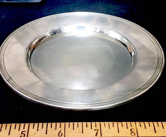 Sterling Silver 6” Bread Plate, Marked Sterling 600