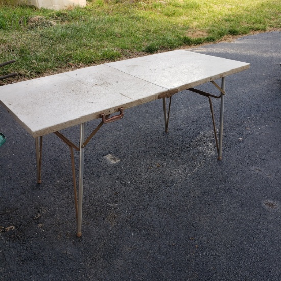 Vintage Aluminum Folding Camping Table