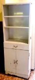 Vintage Metal Storage Cabinet with 1 Drawer, Shelves, Doors