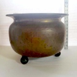 Vintage Hammered Brass 3 Leg Cauldron
