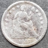 1857 Seated Liberty Half Dime