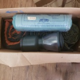 Camping Lot, Coleman Lantern, Vintage Self Inflating Mattresses, Duffle Bag