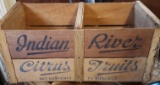 Vintage Indian River Fruits Wood Crate