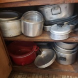 Cabinet Lot of Mostly Vintage Aluminum Cookware