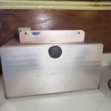 Vintage Mirro Aluminum Copper Tone Bread Box and Shelf Holder for Plastic Wrap, Etc.