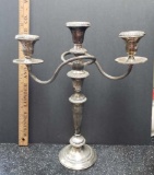 Antique Crown Sterling Silver Weighted Candelabra