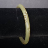 Vintage Carved Avocado Tone Bangle Bracelet