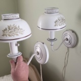 Pair of Matching Metal Electric Wall Sconces