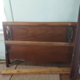 Vintage Dixie Wood Full Size Bed, Headboard, Footboard, Rails, Slats
