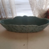 Vintage Ceramic Planter, Blue Flowers