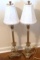 Pretty Pair of Tall Candlestick Lamps